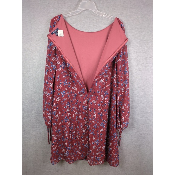 Chaps Floral Long Sleeve Day Dress- with flaws - Picture 5 of 15
